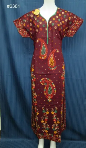 Maxi 6381 Gown Kaftan Jalabiya Nighty Sleep Wear Shieno