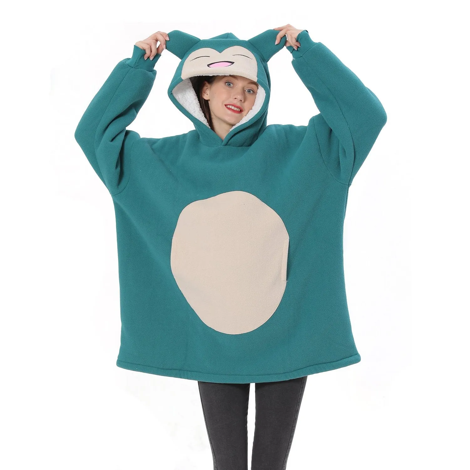 Pokémon Snorlax Costume Keep Warm Cozy Lazy TV Blanket Pajamas