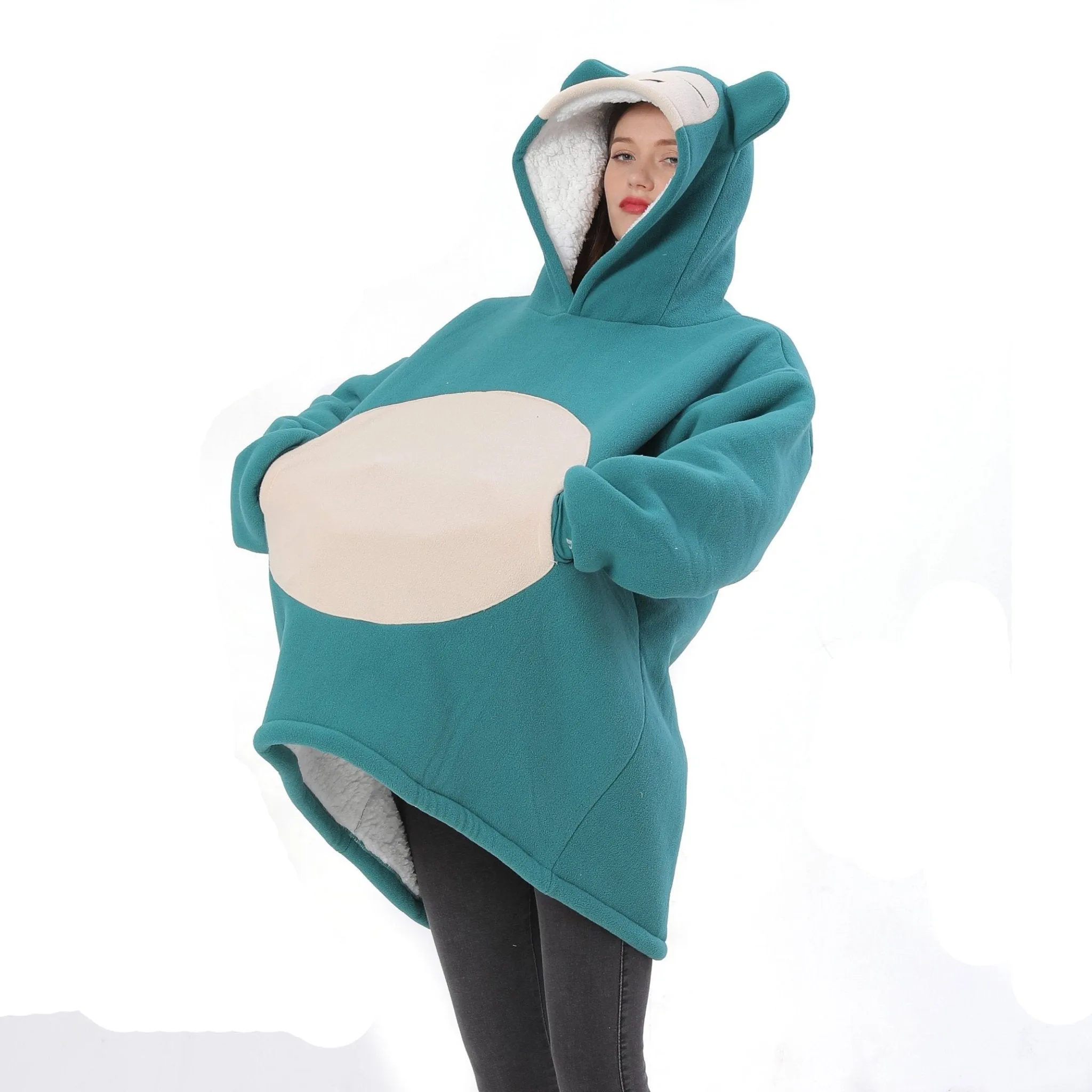 Pokémon Snorlax Costume Keep Warm Cozy Lazy TV Blanket Pajamas