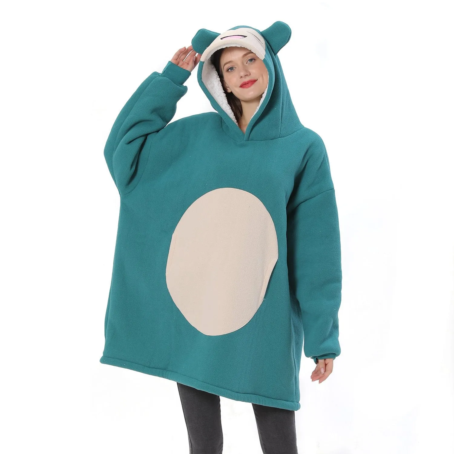 Pokémon Snorlax Costume Keep Warm Cozy Lazy TV Blanket Pajamas