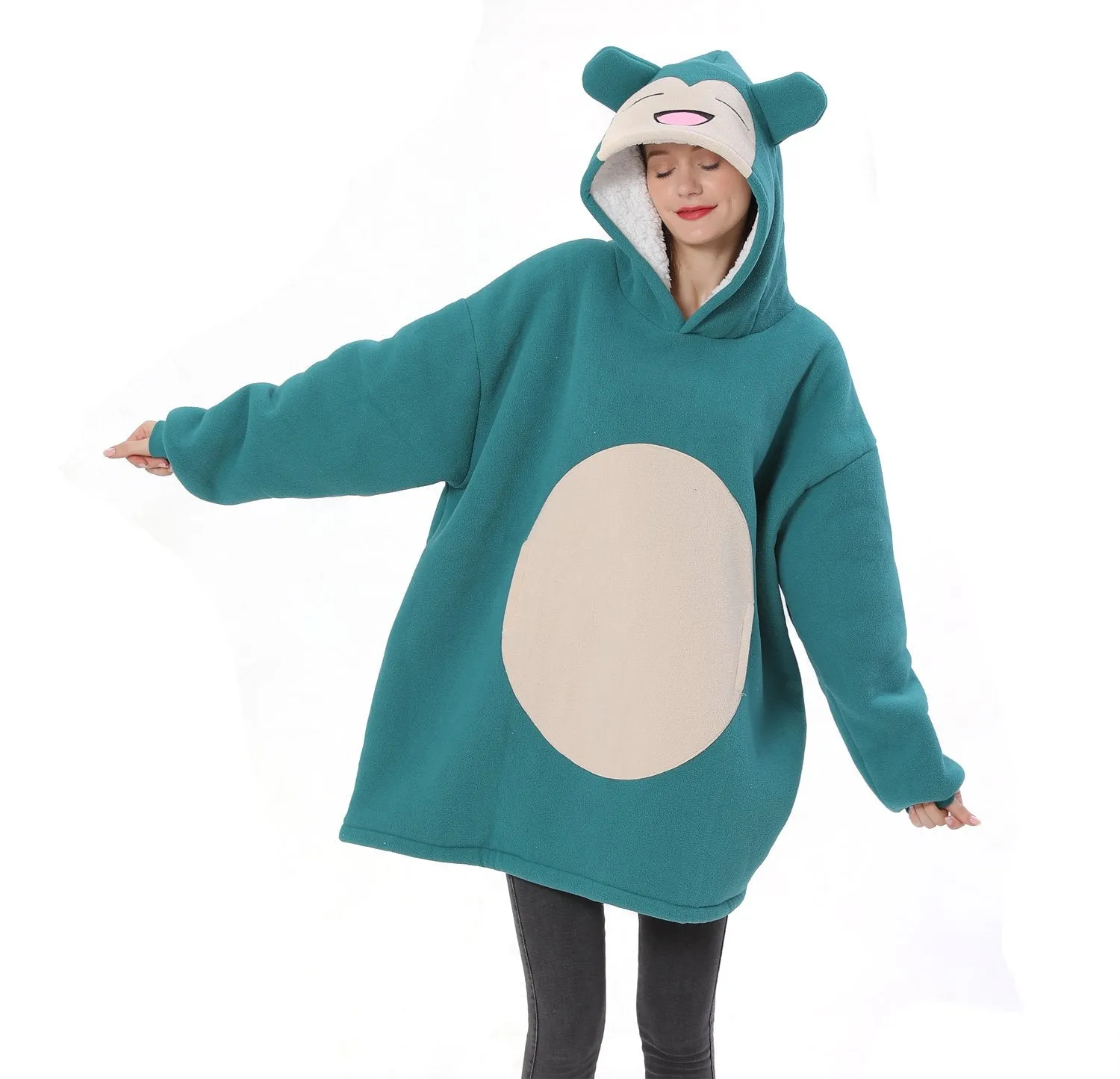 Pokémon Snorlax Costume Keep Warm Cozy Lazy TV Blanket Pajamas