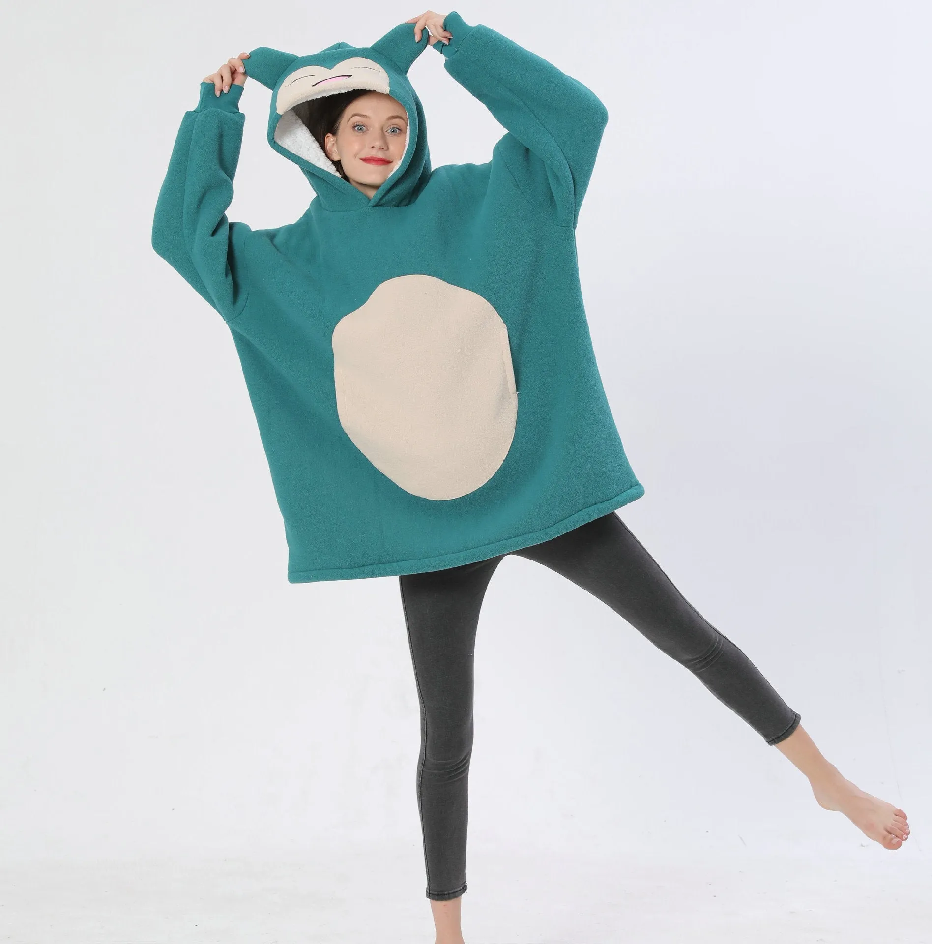 Pokémon Snorlax Costume Keep Warm Cozy Lazy TV Blanket Pajamas