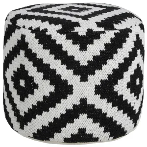 Quincy 34068BLK Black Pouf