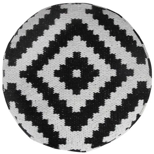 Quincy 34068BLK Black Pouf