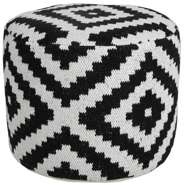 Quincy 34068BLK Black Pouf