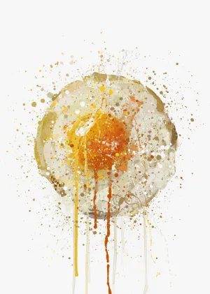 Runny Egg Wall Art Print