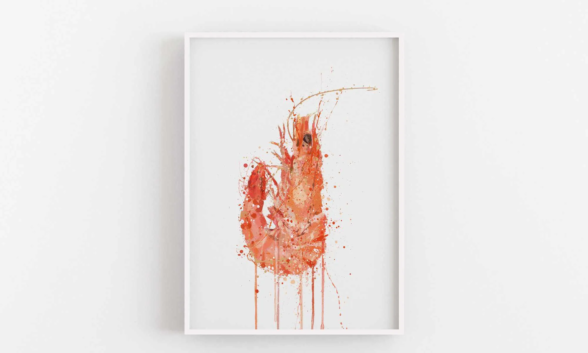 Seafood Wall Art Print 'Prawn'