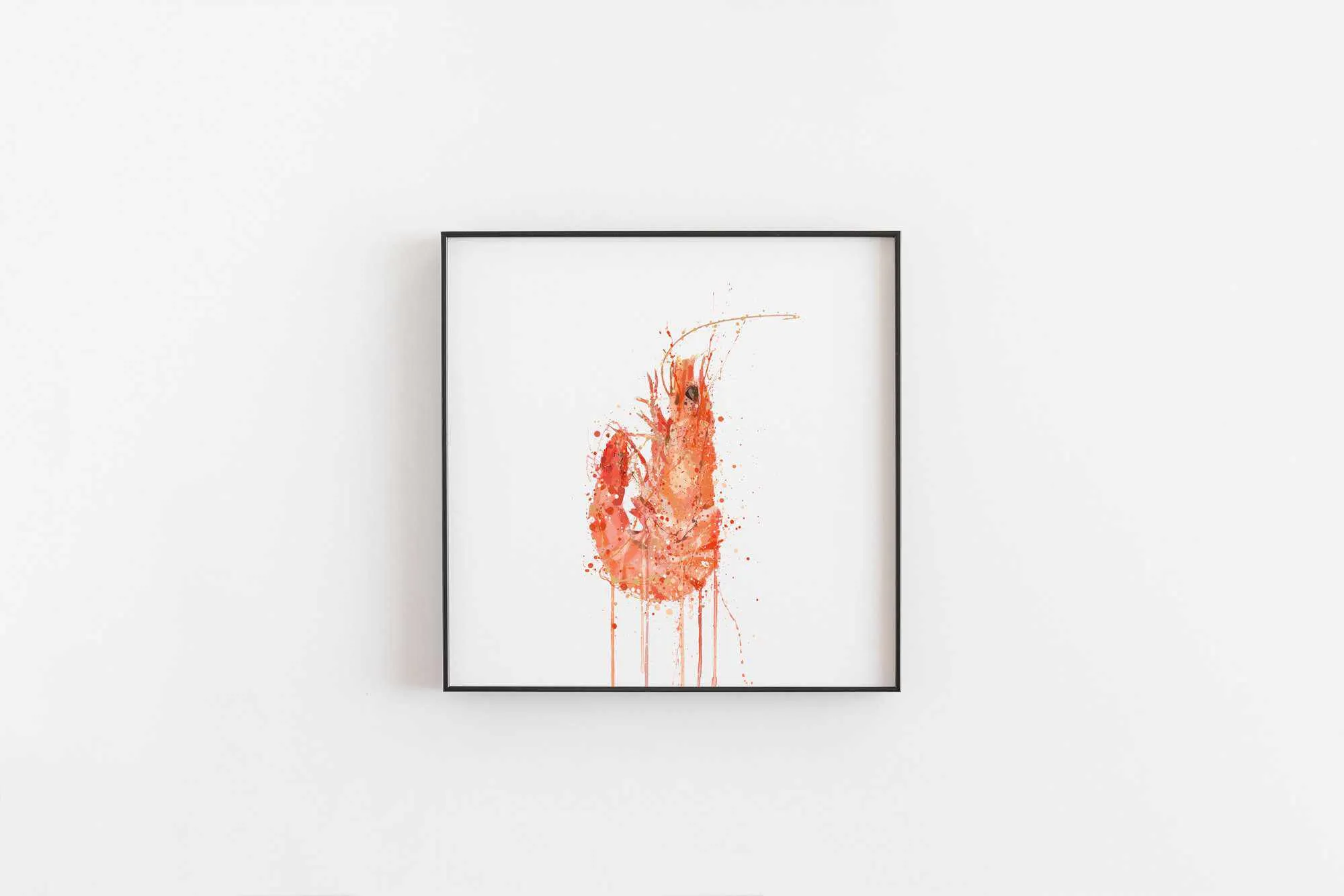 Seafood Wall Art Print 'Prawn'