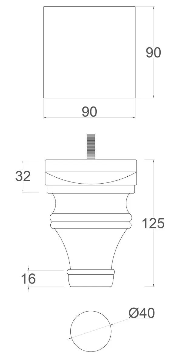 Sophia Classic Wooden Furniture Legs