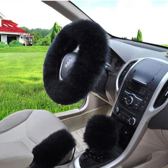 Universal Plush Warm Steering Wheel Cover