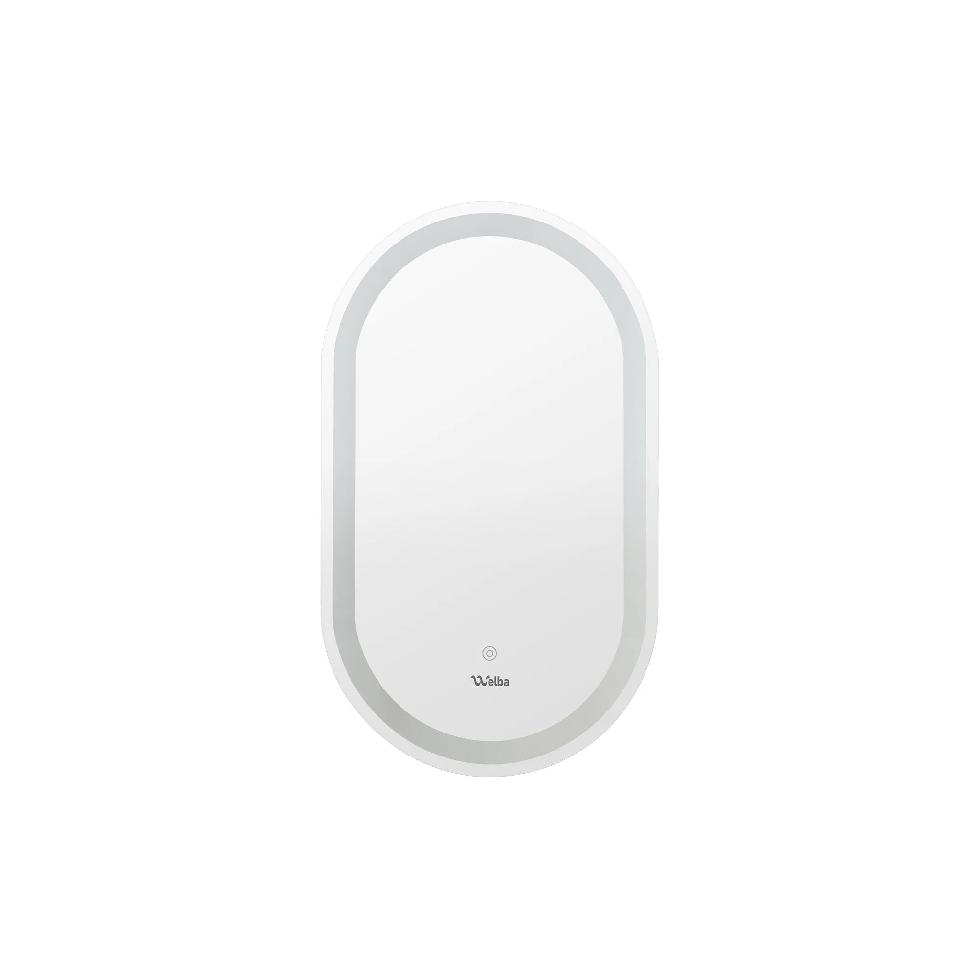 Welba LED Oval Bathroom Mirror Anti-fog Smart Makeup Wall Mirrors Vanity 75x50cm