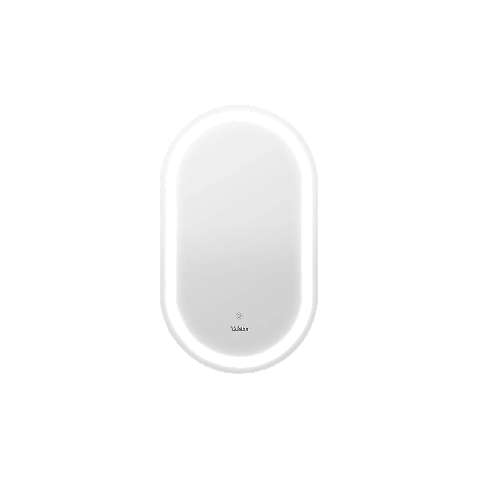 Welba LED Oval Bathroom Mirror Anti-fog Smart Makeup Wall Mirrors Vanity 75x50cm