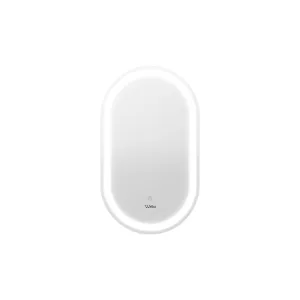 Welba LED Oval Bathroom Mirror Anti-fog Smart Makeup Wall Mirrors Vanity 75x50cm