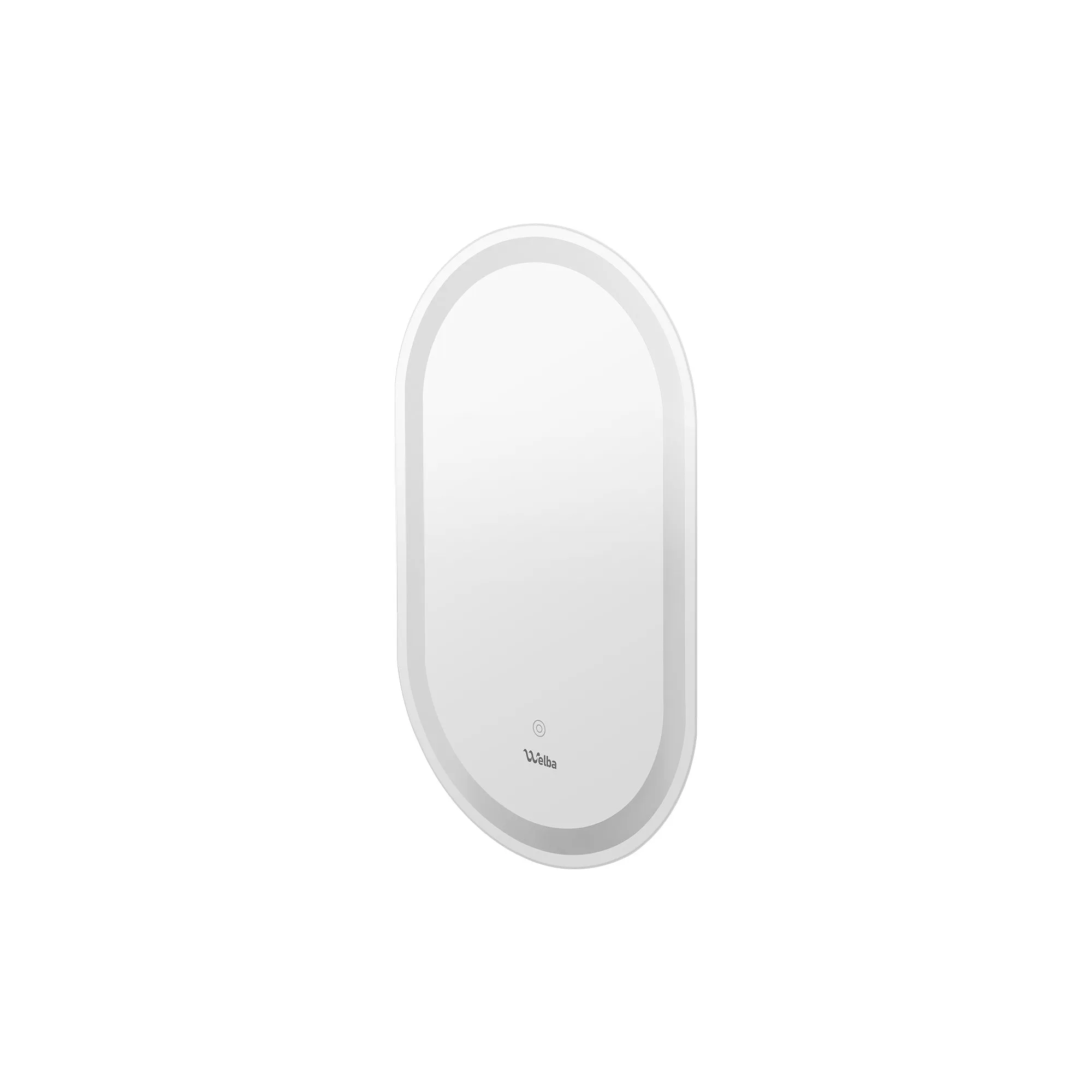 Welba LED Oval Bathroom Mirror Anti-fog Smart Makeup Wall Mirrors Vanity 75x50cm