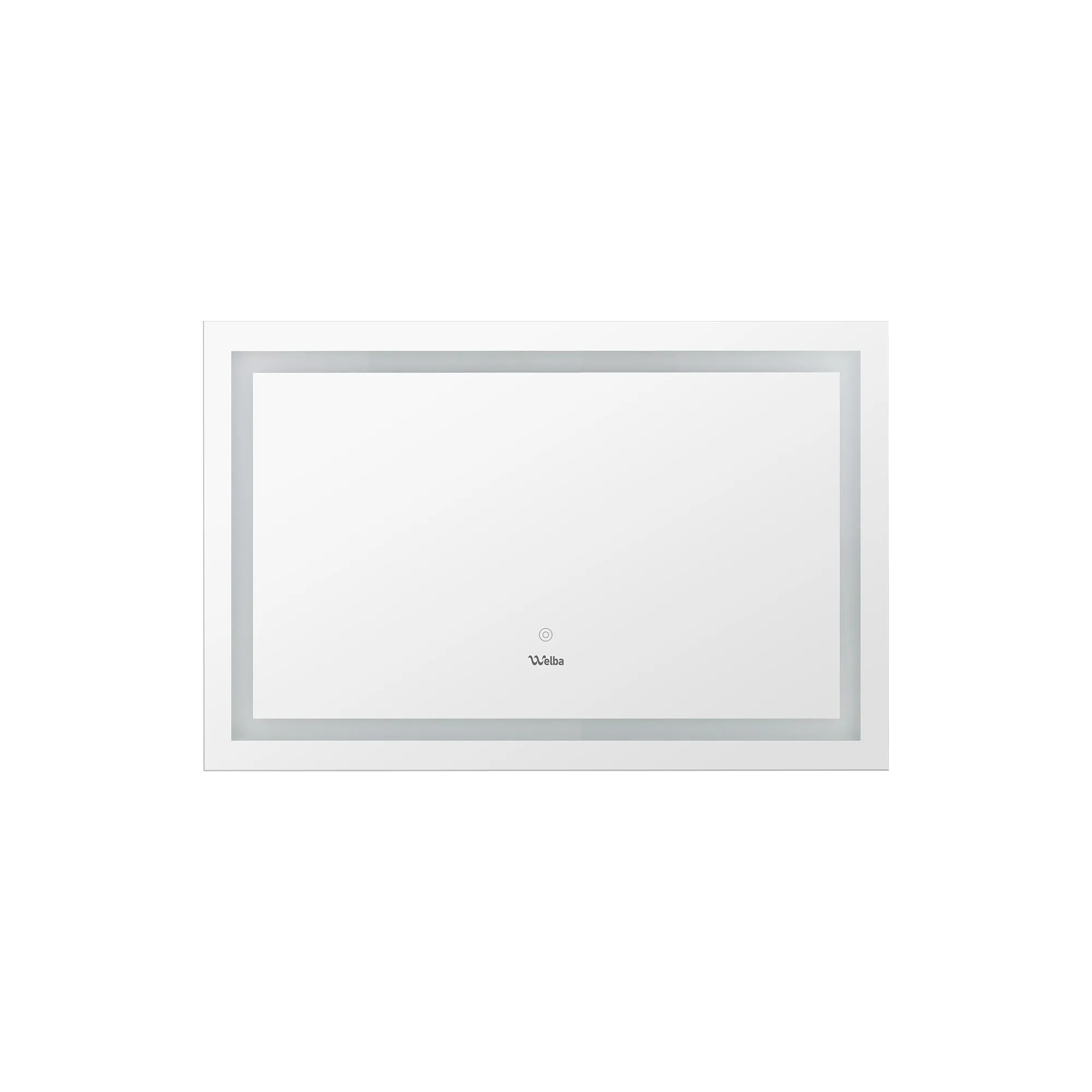 Welba LED Rectangle Bathroom Mirror Anti-fog Smart Makeup Wall Mirrors 80x60cm